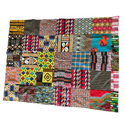 Rwandan throw blanket-colorful cover for bed & couch (59x47 inches)
